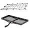 CURT 48x20 Tray-Style Cargo Carrier & 43x24 Net – Fits 1-1/4" & 2" Hitches CURT 48x20 hitch tray cargo carrier bundle with elastic cargo net on vehicle