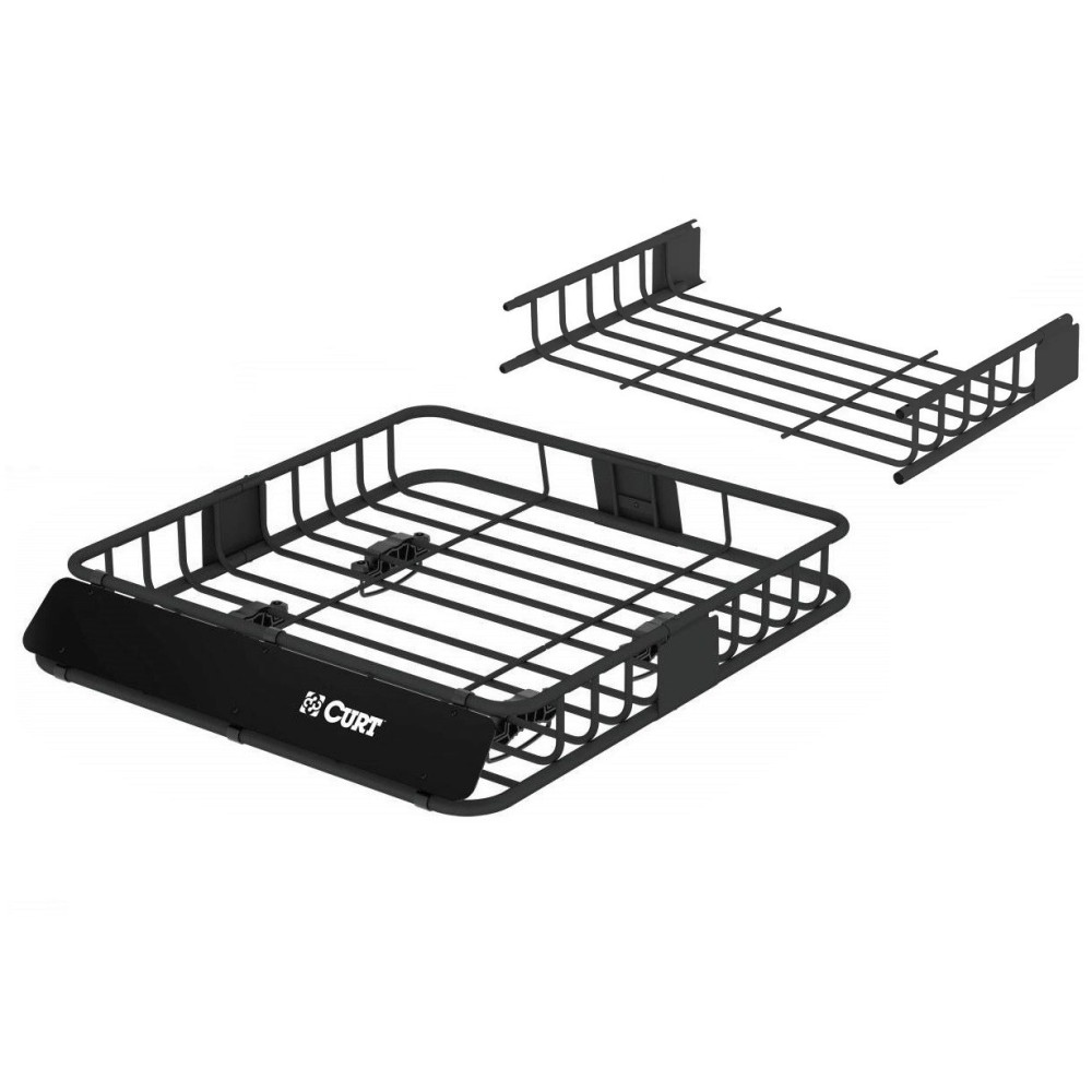 CURT 42x37 roof rack cargo carrier with 21x37 extension CURT steel roof rack cargo carrier with extension 63x37 inch