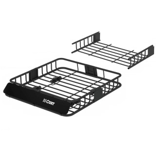 CURT 42x37 roof rack cargo carrier with 21x37 extension CURT steel roof rack cargo carrier with extension 63x37 inch