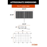 CURT 60x20 Basket Hitch Cargo Carrier & Cargo Net Bundle curt 60x20 basket hitch cargo carrier with 43x24 net mounted on suv