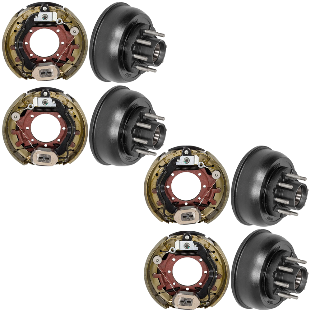 Lippert 10K Tandem Electric Brakes and 8 on 6.5 Drums, 12.25 x 3.38, Trailer Brake Kit