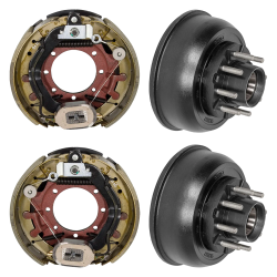 Lippert 10K Electric Brake + Hub & Drum Kit — Single Axle (Left & Right), 12-1/4″ × 3-3/8″, 8 on 6.5, 5/8 Studs — Not Pre-Assembled (Fits Dexter/AL-KO/Rockwell)