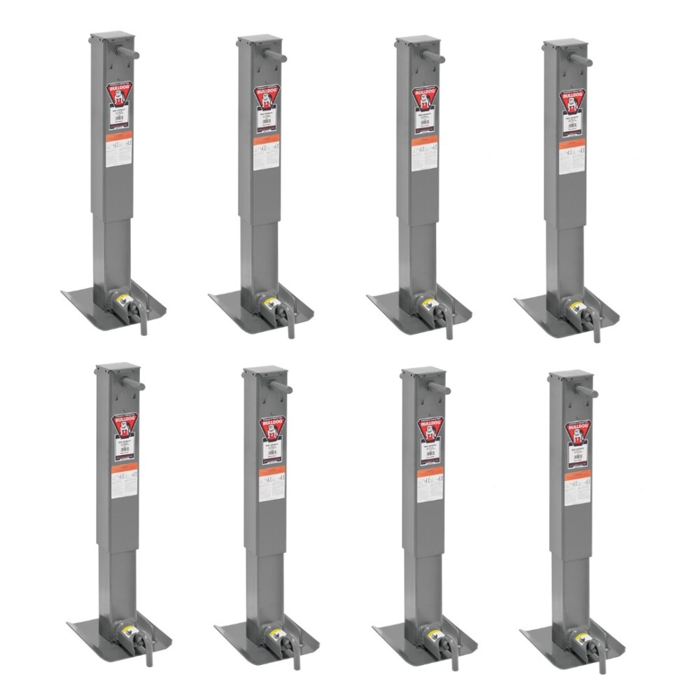 Bulldog 8-Pack 12K Square Trailer Jacks with 26" Lift and Drop Legs