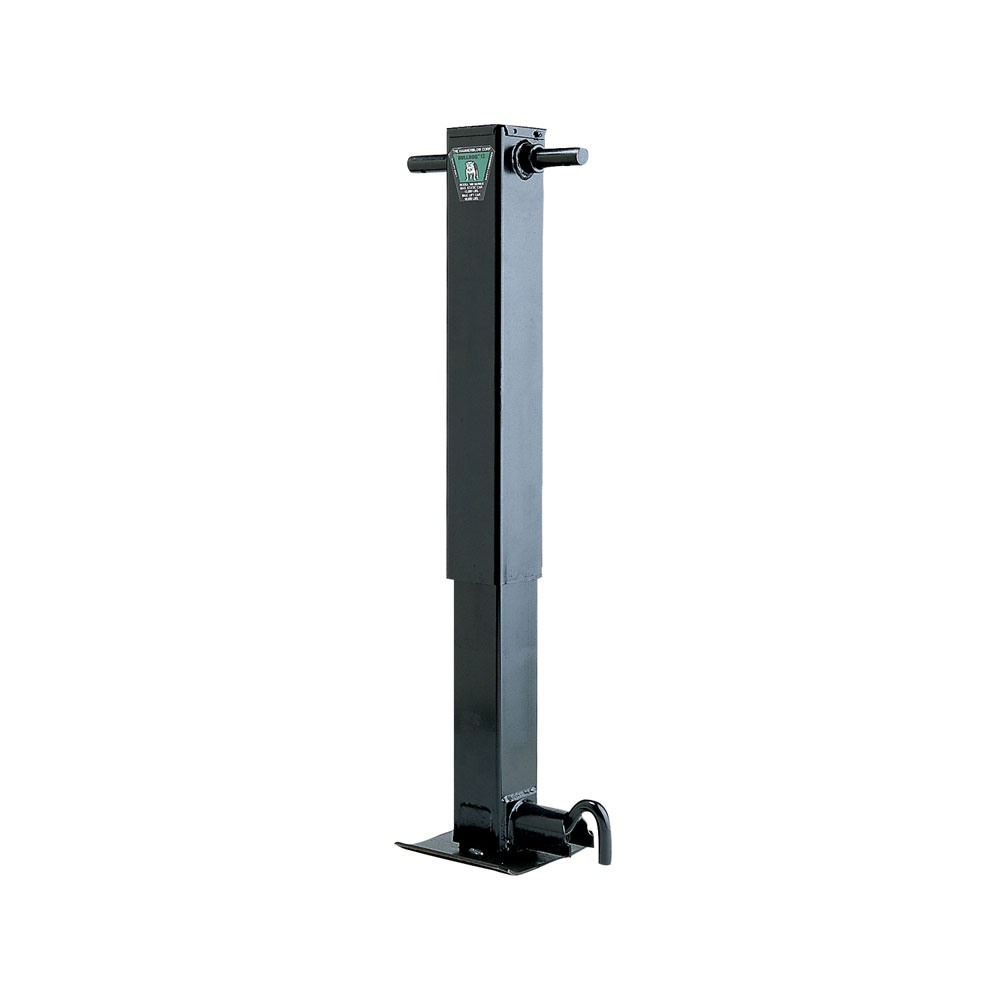 Bulldog 12K Square Trailer Jack with Sidewind Handle 12.5" Travel, Spring Return, 12,000 lbs Capacity