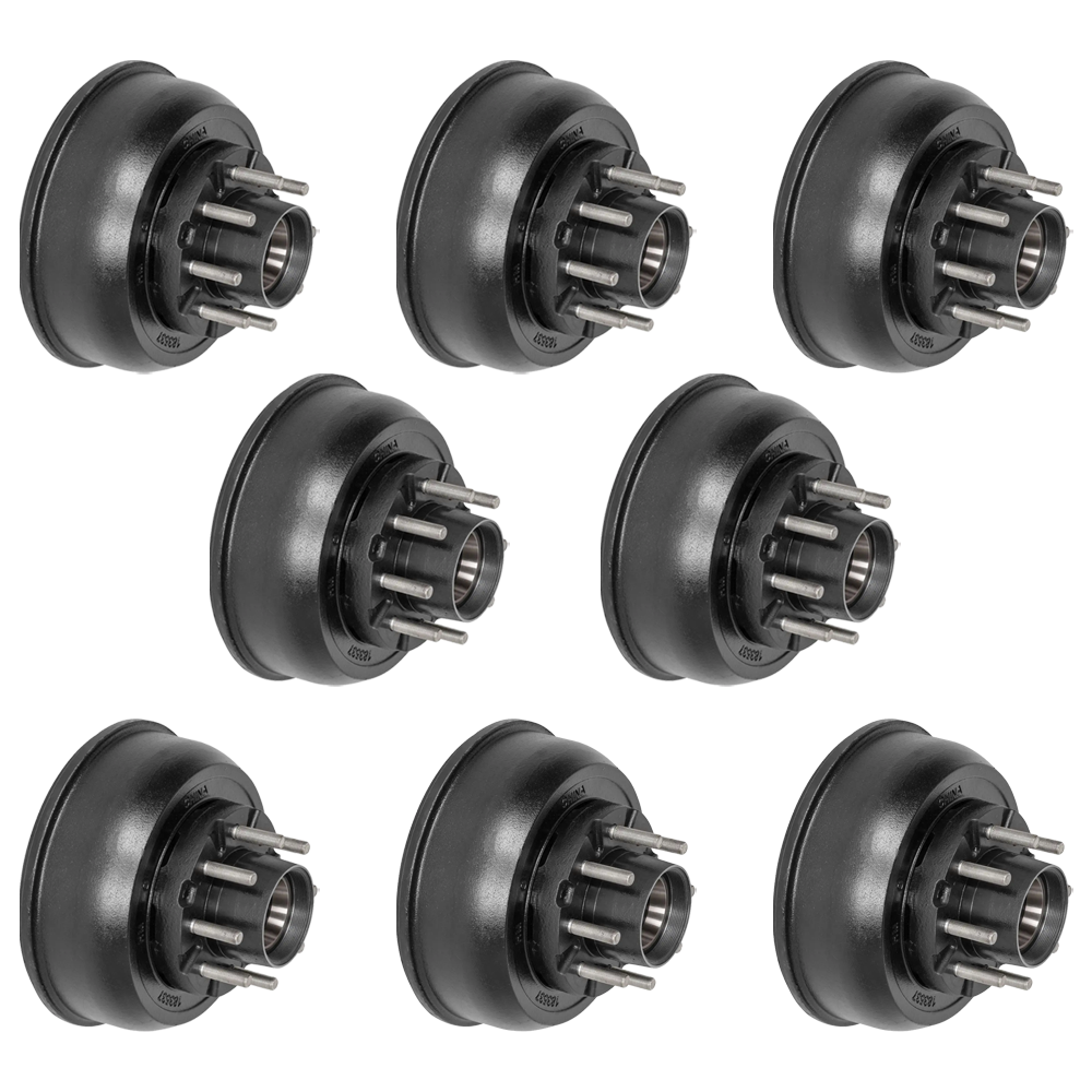Lippert 10K trailer brake drum kit 12‑1/4 x 3‑3/8 8‑lug 8‑pack Dexter Alko Rockwell compatible