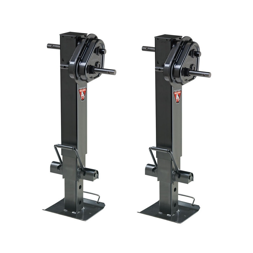 Bulldog Twin Cam 2-Speed Square Trailer Jack 25K 2-Pack