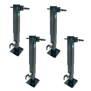 Bulldog 4-Pack 12K Two-Speed Square Trailer Jacks with Spring Return and Planetary Gearbox