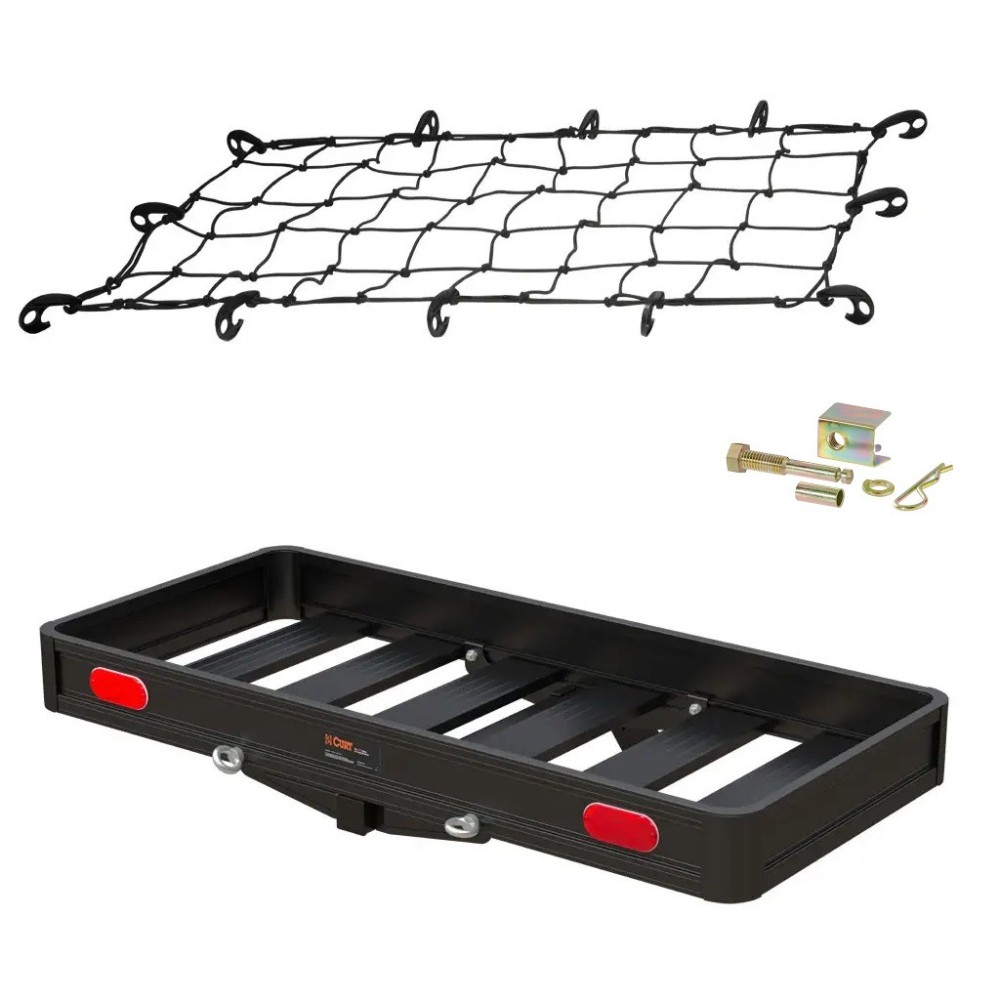 CURT 49 x 22 ActiveLink Aluminum Hitch Cargo Carrier with Net and Anti-Rattle Pin CURT 49 x 22 ActiveLink Aluminum Hitch Cargo Carrier with Net and Anti-Rattle Pin