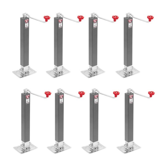 Bulldog 8K square trailer jack topwind handle footplate bundle of 8