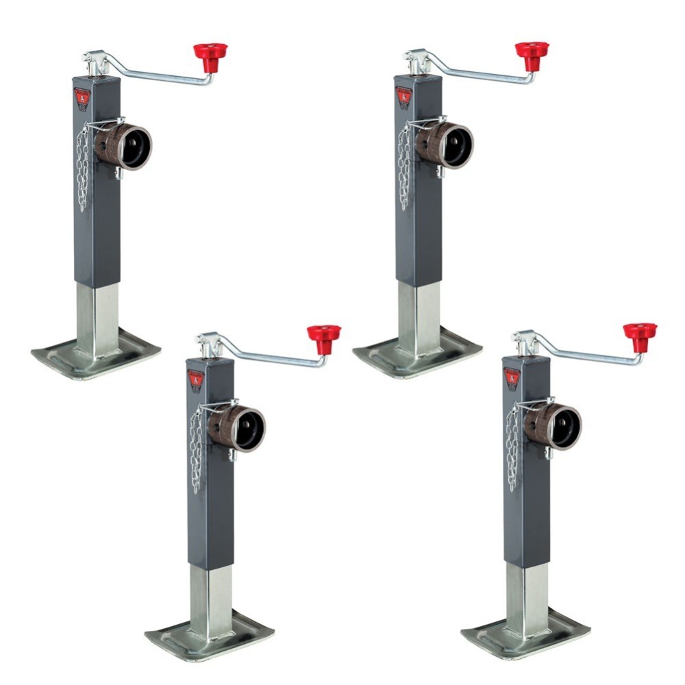 Bulldog 8K lb square trailer jack with tubular swivel mount and 10″ lift – pack of 4