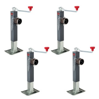 Bulldog 8K lb square trailer jack with tubular swivel mount and 10″ lift – pack of 4