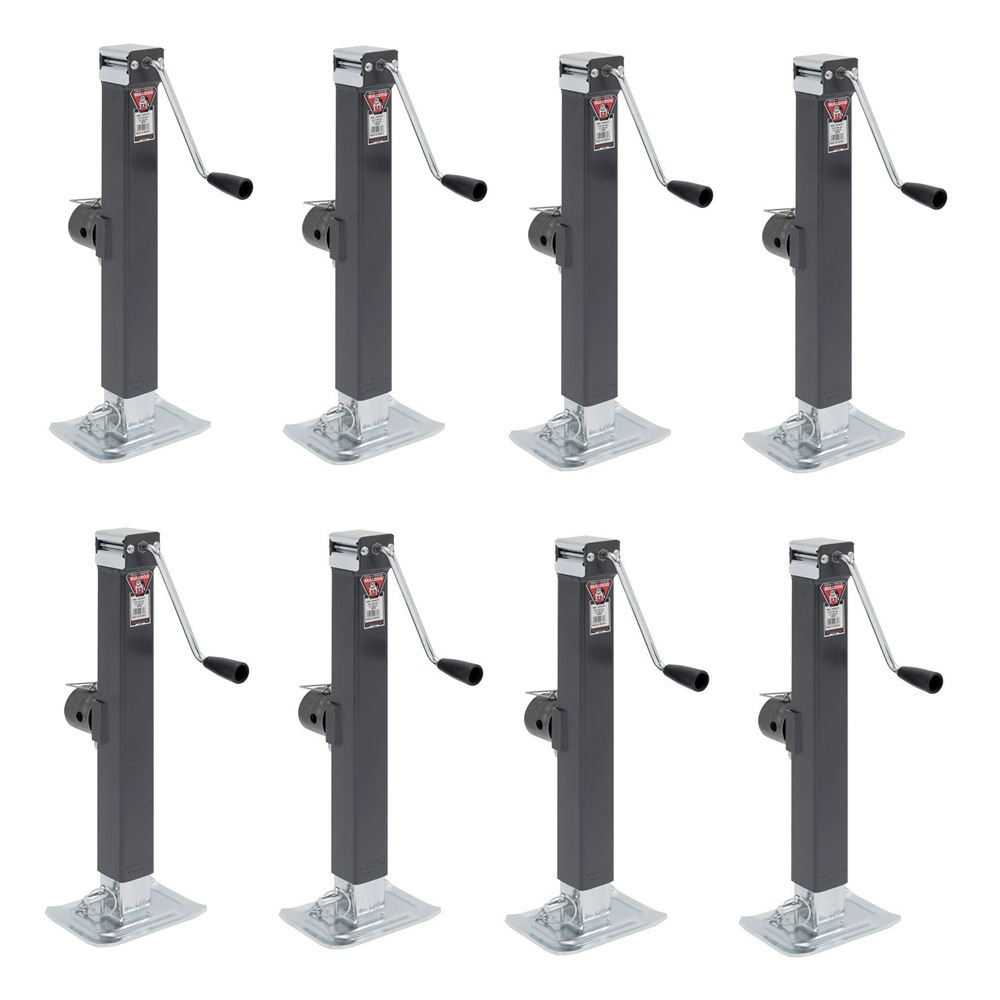 Bulldog 8K Square Trailer Jack Bundle 15 Inch Swivel Mount 8-Pack Bulldog 8000 lb Square Swivel Mount Trailer Jacks 15 Inch Lift