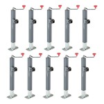 Bulldog 5,000 lb Square Swivel Trailer Jacks – 10x Bundle, Topwind, Weld-On Bulldog 10-pack 5K square trailer jacks with swivel mount and 15-inch lift