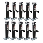 Bulldog 10-Pack 5K Square Trailer Jacks with Sidewind Handle and Footplate