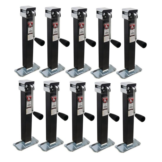 Bulldog 10-Pack 5K Square Trailer Jacks with Sidewind Handle and Footplate