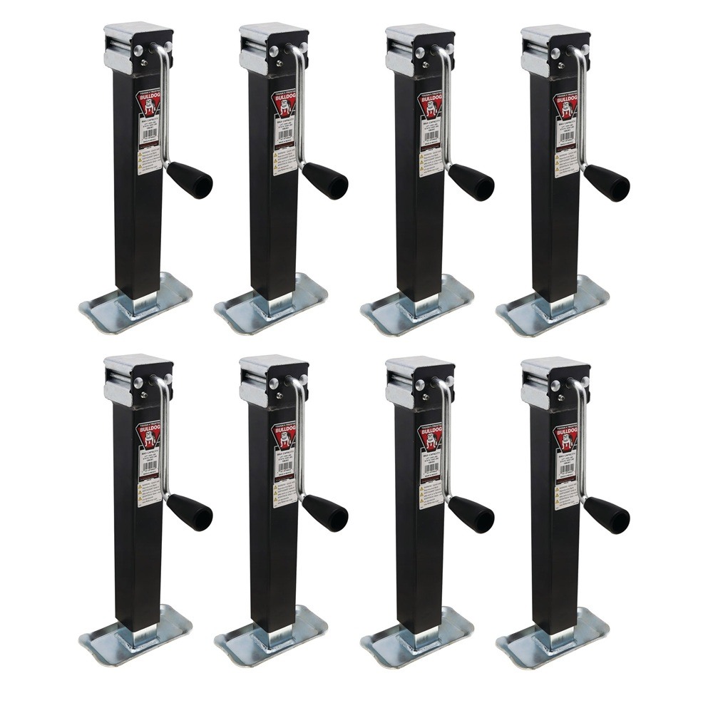 Bulldog 5K Square Trailer Jack with 10" Lift and Sidewind Handle – 8-Pack