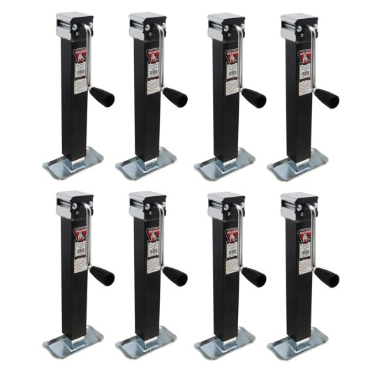 Bulldog 5K Square Trailer Jack with 10" Lift and Sidewind Handle – 8-Pack
