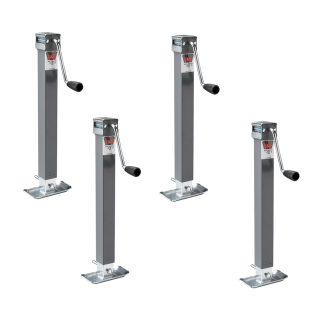 4-Pack Bulldog 5,000 lb Square Trailer Jacks Sidewind Footplate Bulldog 5K square trailer jack sidewind footplate bundle of 4