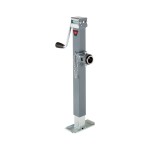 2x Bulldog 5000 lb Square Swivel Jacks – 15 Inch Travel, Sidewind Handle Bulldog 5K Square Pipe Mount Swivel Trailer Jack Bundle with 15" Lift