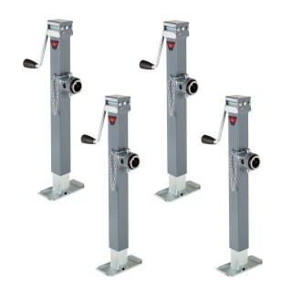 Bulldog 5K Square Pipe Mount Swivel Trailer Jacks – 15" Lift, 4 Pack Bulldog 4-Pack 5K Square Swivel Trailer Jacks with Pipe Mount and 15" Lift