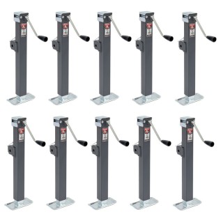 Bulldog 5K Square Swivel Trailer Jack – 15" Lift, Weld-On, 10-Pack Bulldog 5K Square Trailer Jack with Swivel Mount – 10-Pack, 15" Lift, Sidewind