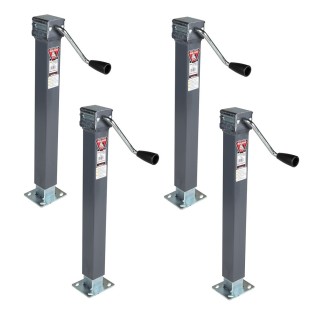 Bulldog 5K Square Trailer Jacks 4-Pack with Sidewind Handle and 15" Lift