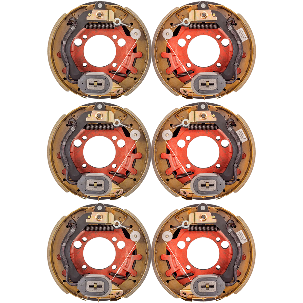 Lippert 6-Pack 12.25 x 3.38 Electric Trailer Brake Assemblies for 8,000 lb Triple Axle