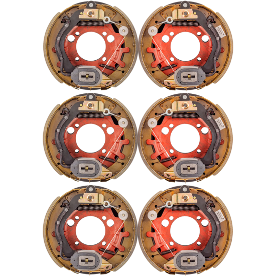 Lippert 6-Pack 12.25 x 3.38 Electric Trailer Brake Assemblies for 8,000 lb Triple Axle