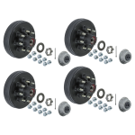 Lippert 7K Pre-Greased 8 on 6.5 Bolt Pattern Hub Assemblies for Tandem Axles - 4 Pack