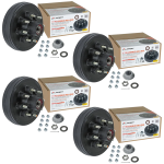 Lippert 7K Pre-Greased 8 on 6.5 Bolt Pattern Hub Assemblies for Tandem Axles - 4 Pack