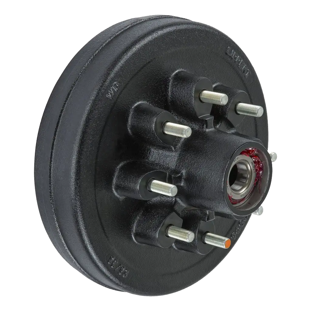 Lippert 7K Axle Hub Drum + 12x2 Electric Brake (RH, 8 on 6.5, 1/2″ Stud) Lippert 7K Axle 12x2 Pre-Greased Hub Drum and Right Hand Electric Brake Assembly