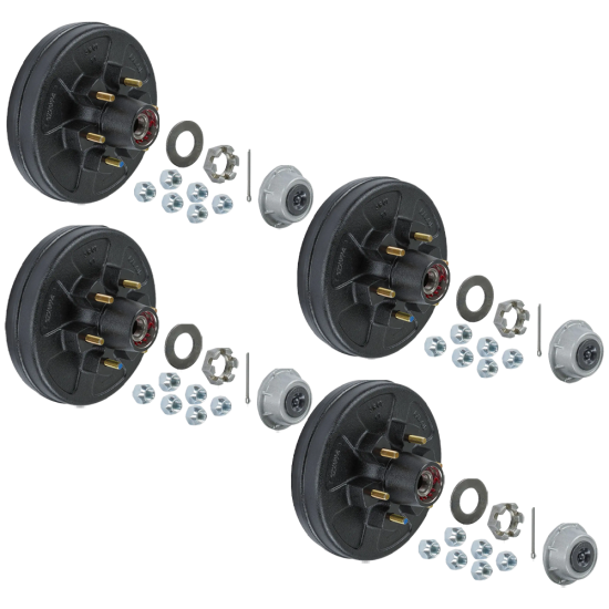 Lippert 6000 lb Pre-Greased Hub Assemblies for 6 on 5.5 Bolt Pattern, 1/2" Studs