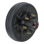 Lippert 6K Trailer Hub Assembly - 4 Pack Lippert 6000 lb Pre-Greased Hub Assemblies for 6 on 5.5 Bolt Pattern, 1/2" Studs