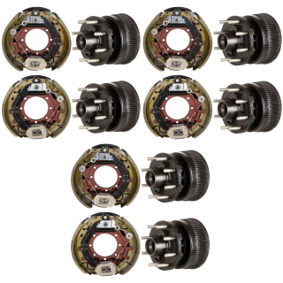 Lippert 16K triple-axle electric brake & 8-on-275 hub drum kit, 12-1/4×5 self-adjusting assemblies, Dexter Alko Rockwell compatible
