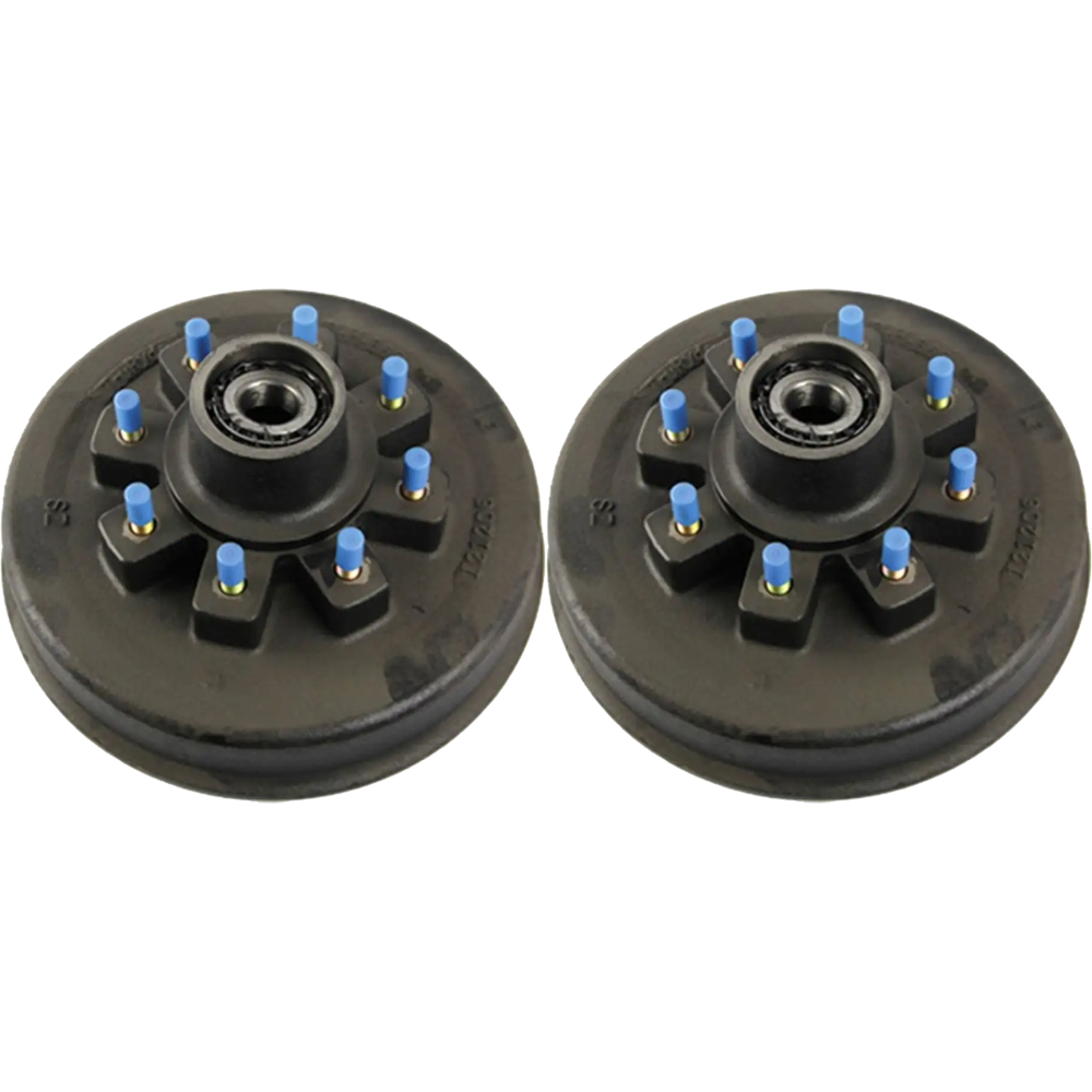Lippert 8K electric brake assemblies (12.25 × 3.38) & threaded hubs (8‑on‑6.5, 5/8 studs) kit, Dexter / Alko compatible