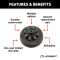 Lippert 8K 12.25×3.38 Brakes & 8‑on‑6.5 Hub Kit – Dexter / Alko Compatible Lippert 8K electric brake assemblies (12.25 × 3.38) & threaded hubs (8‑on‑6.5, 5/8 studs) kit, Dexter / Alko compatible