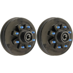 Lippert 12" Threaded Hybrid Brake Hub Pair – 8K Axles, 8-on-6.5 Pattern, 5/8" Studs, Fits 17.5" Wheels – Dexter, Alko & Rockwell Compatible