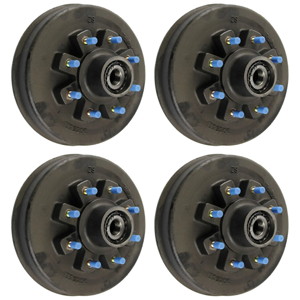 Lippert 12 inch Tandem Electric Brake Assemblies with 12 inch 8‑on‑6.5 Hub‑Only Drums for 7K Trailer Axle Dexter Alko Compatible