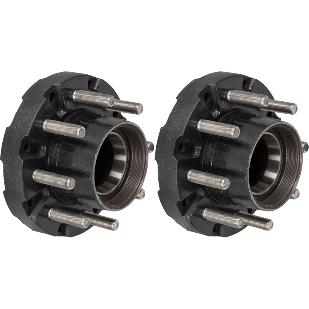 Lippert 10K Threaded Idler Hub Pair – Dexter, Alko, Rockwell Compatible, 8 on 6‑1/2 Pattern, 5/8″ Studs
