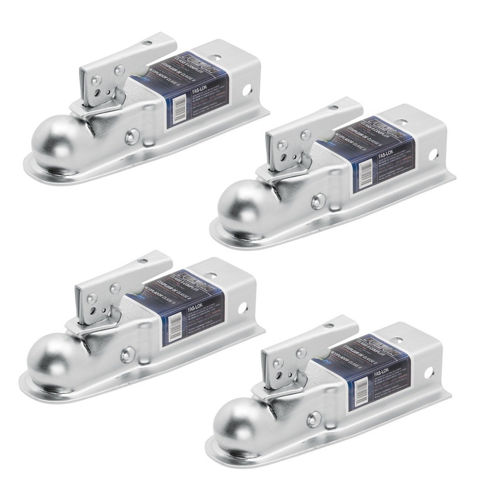 Fulton 3.5K Straight Trailer Hitch Coupler 2 Inch Ball 2-1/2 Inch Channel Zinc Bolt-On