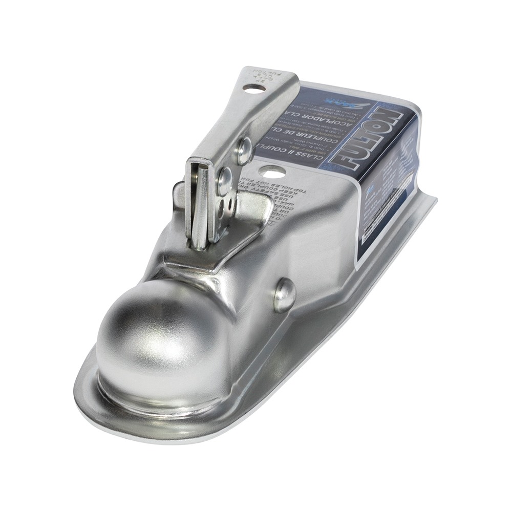 Fulton 3.5K Straight Trailer Coupler 2" Ball 3" Channel Fas-Lok Mechanism Fulton 3.5K Straight Trailer Hitch Coupler for 2" Ball 3" Channel – Fas-Lok Zinc