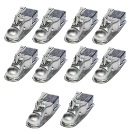 Fulton 3.5K Straight Trailer Coupler 2" Ball 3" Channel Fas-Lok Mechanism Fulton 3.5K Straight Trailer Hitch Coupler for 2" Ball 3" Channel – Fas-Lok Zinc