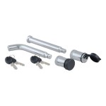 CURT AlumaLite Adjustable Hitch Mount with Dual Ball and Lock Set, 3-1/2" Drop