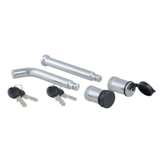 CURT Aluminum Drop Hitch 3-1/2" with 2"/2-5/16" Dual Ball + Lock Kit CURT AlumaLite Adjustable Hitch Mount with Dual Ball and Lock Set, 3-1/2" Drop
