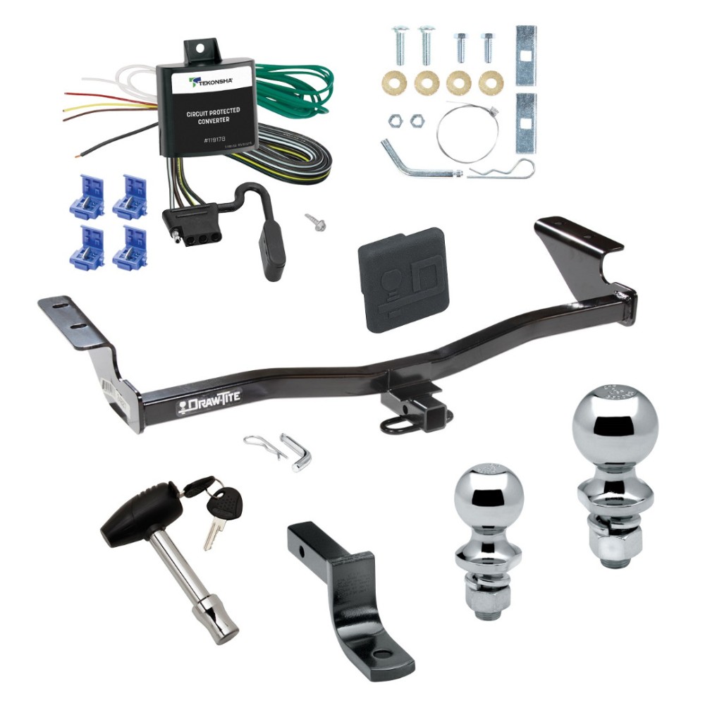 Trailer Tow Hitch For 07-10 Scion tC Deluxe Package Wiring 2" and 1-7/8" Ball and Lock Trailer Tow Hitch For 07-10 Scion tC Deluxe Package Wiring 2" and 1-7/8" Ball and Lock