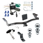 Trailer Tow Hitch For 07-10 Scion tC Deluxe Package Wiring 2" and 1-7/8" Ball and Lock Trailer Tow Hitch For 07-10 Scion tC Deluxe Package Wiring 2" and 1-7/8" Ball and Lock