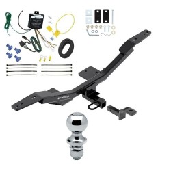 Trailer Tow Hitch For 09-24 Audi A4 Sedan Complete Package w/ Wiring Draw Bar and 1-7/8" Ball