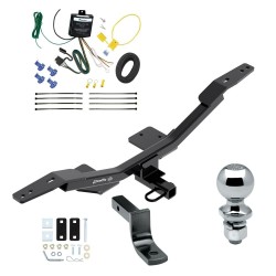 Trailer Tow Hitch For 09-24 Audi A4 4 Dr. Sedan Complete Package w/ Wiring Draw Bar and 2" Ball