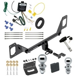Ultimate Tow Package For 16-24 Honda Civic Trailer Hitch w/ Wiring Draw-Bar Dual 2" and 1-7/8" Ball Lock Bracket Cover 1-1/4" Receiver  Ultimate Tow Package For 16-24 Honda Civic Trailer Hitch w/ Wiring Draw-Bar Dual 2" and 1-7/8" Ball Lock Bracket Cover 1-1/4" Receiver