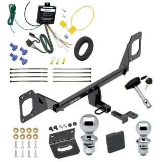 Custom Fit Trailer Hitch Draw-Bar w/ Pin/Clip Wiring Harness (Requires Splicing) 1-7/8" and 2" Chrome Ball Security Lock Pin Rubber Hitch Plug Cover 4-Flat Mounting Bracket Installation Hardware Installation Instructions 249540 119148 580407 22 Ultimate Tow Package For 16-23 Honda Civic Trailer Hitch w/ Wiring Draw-Bar Dual 2" and 1-7/8" Ball Lock Bracket Cover 1-1/4" Receiver